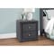Monarch Specialties Bedroom Accent, Nightstand, End, Side, Lamp, Storage Drawer, Bedroom, Upholstered, Velvet, Grey I 5607 - alternate 4